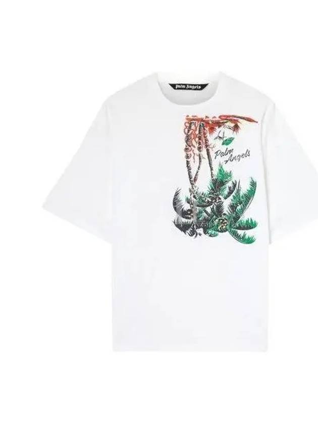 Upsidedown Palm Short Sleeve T-Shirt White - PALM ANGELS - BALAAN 2