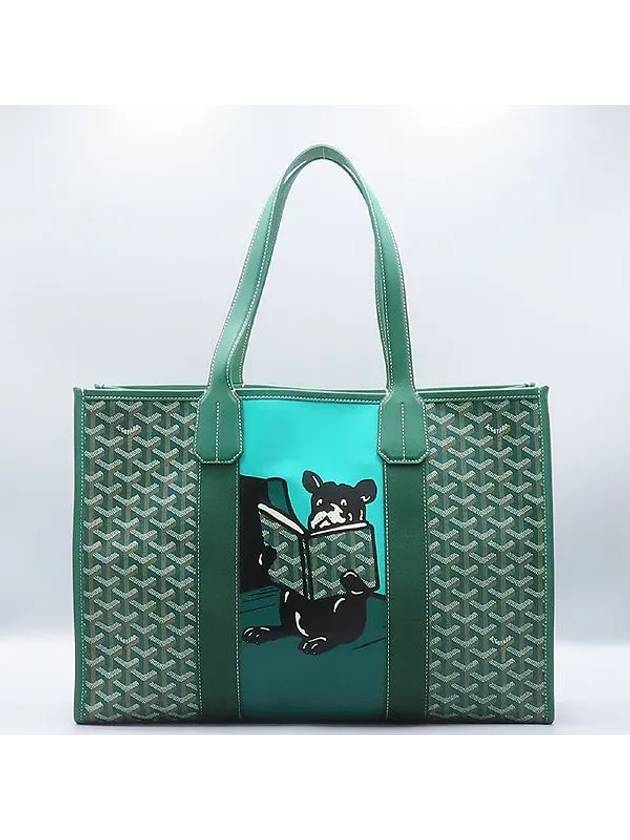 Green Canvas and Leather Villette MM Tote Bag - GOYARD - BALAAN 2