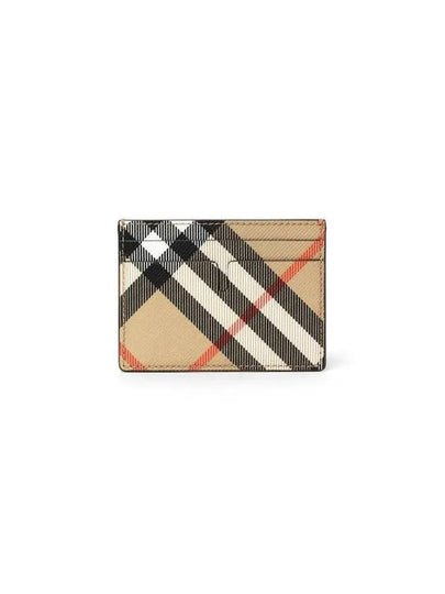 Check Card Case Wallet Beige - BURBERRY - BALAAN 2