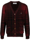 Logo Check Cardigan Red - VIVIENNE WESTWOOD - BALAAN 1