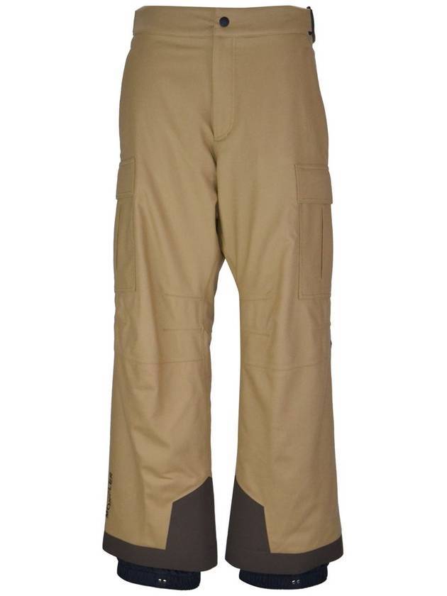 Padded technical wool ski straight pants brown - MONCLER - BALAAN 1