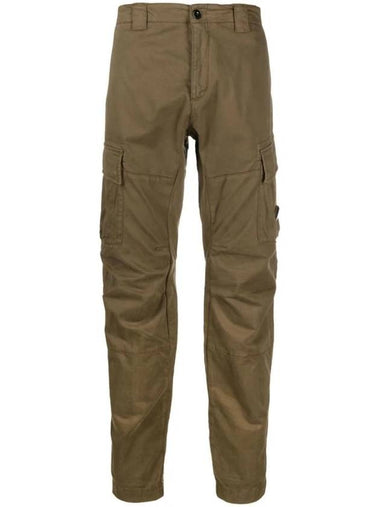 Stretch Satin Cargo Straight Pants Green - CP COMPANY - BALAAN 1