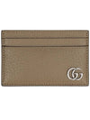 GG Marmont Logo Card Wallet Taupe - GUCCI - BALAAN 2