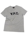 Black VPC Logo Short Sleeve T-Shirt Light Grey - A.P.C. - BALAAN 2