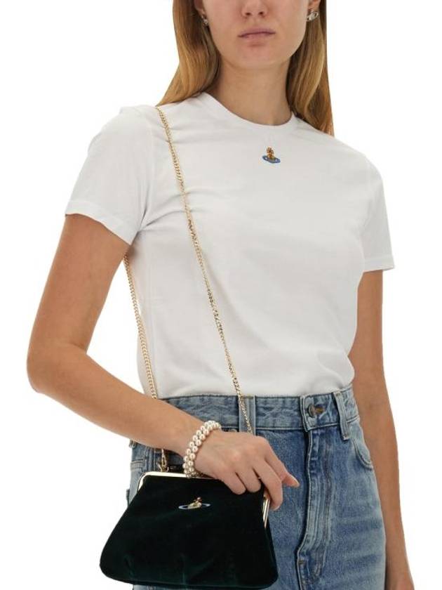 Embroided ORB Peru Short Sleeve T-Shirt White - VIVIENNE WESTWOOD - BALAAN 5