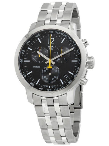 Tissot PRC 200 Chronograph Quartz Black Dial Men's Watch T114.417.11.057.00 - TISSOT - BALAAN 1