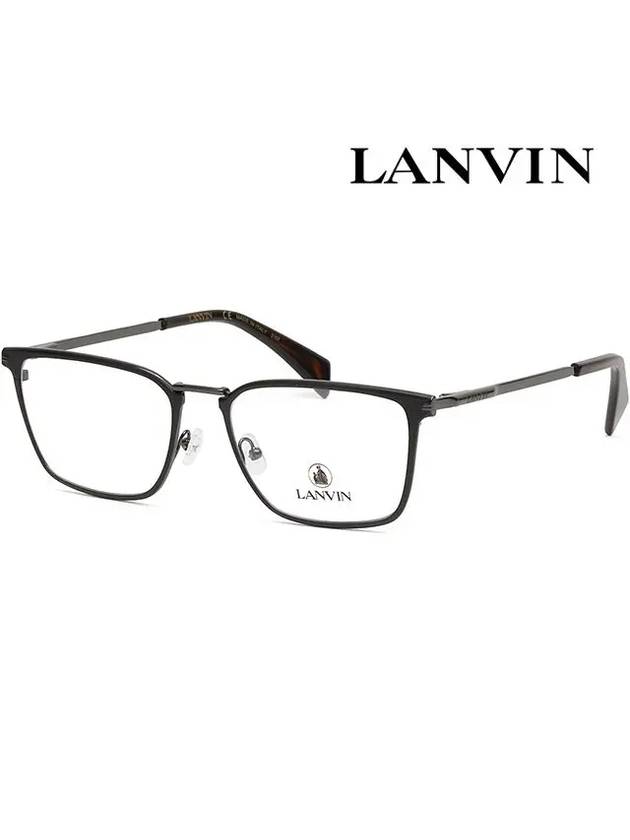 Glasses Frame LNV2114 001 Fashion Square Metal Men Women - LANVIN - BALAAN 1