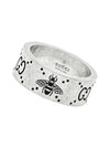 GG Bee Engraved Wide Ring YBC728304001 Silver - GUCCI - BALAAN 3