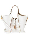 T Timeless Leather Shopping Mini Tote Bag White - TOD'S - BALAAN 2