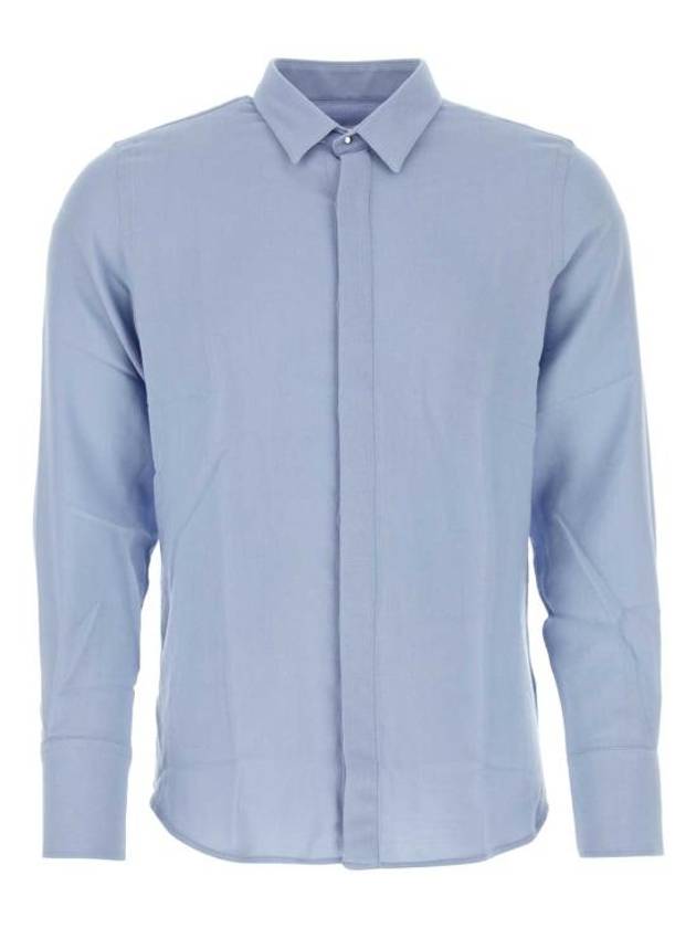 Wool Long Sleeve Shirt Light Blue - AMI - BALAAN 1