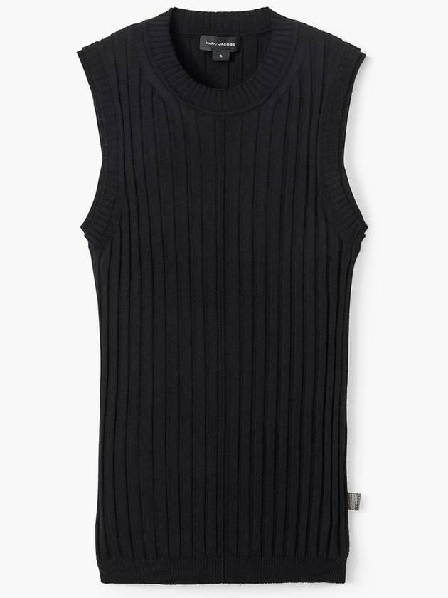 Fine Ribbed Merino Tank_Black (2S4RTP006K07-001) - MARC JACOBS - BALAAN 4