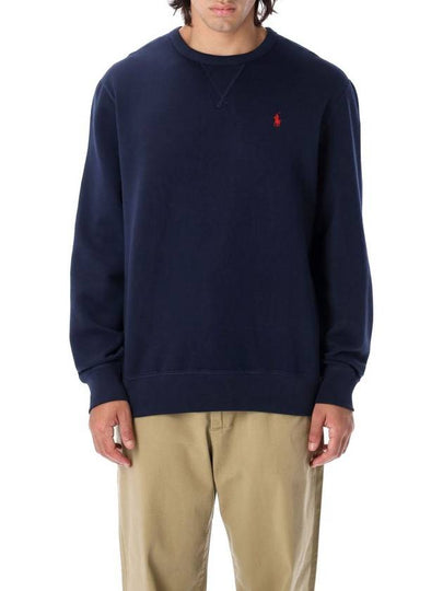 Embroidered Logo Pony Crew Neck Sweatshirt Navy - POLO RALPH LAUREN - BALAAN 2