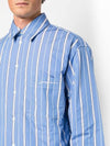 La Chemise Boulanger Puffed Striped Cotton Long Sleeve Shirt Blue - JACQUEMUS - BALAAN 6