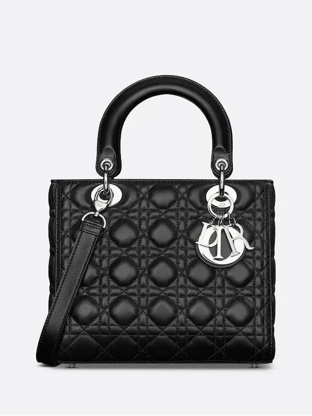 Cannage Lambskin Medium Lady Tote Bag Black - DIOR - BALAAN 2