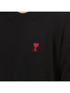 Red ADC Chain Stitch Heart Logo Knit Top Black - AMI - BALAAN 7