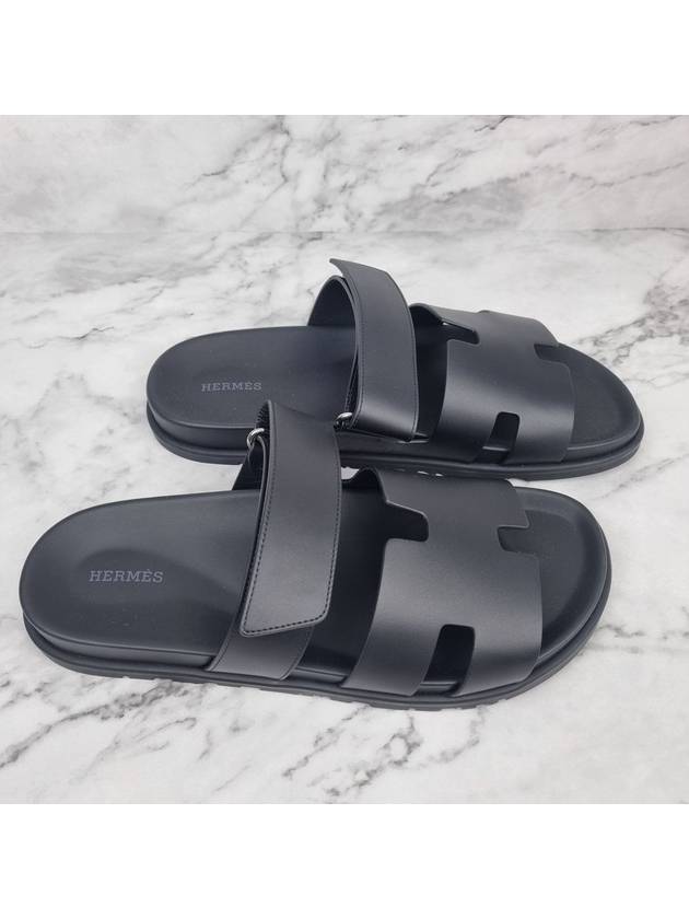 Chypre Calfskin Sandals Black - HERMES - BALAAN 5