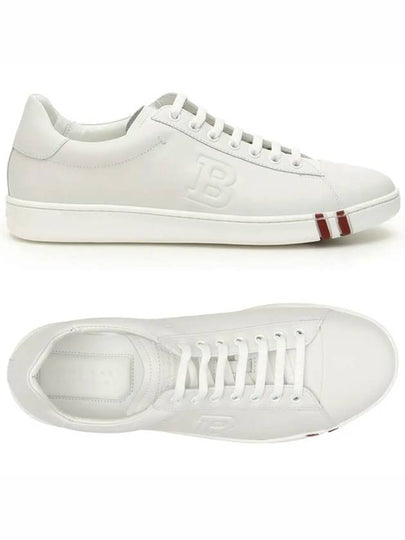 logo leather low-top sneakers white - BALLY - BALAAN 2