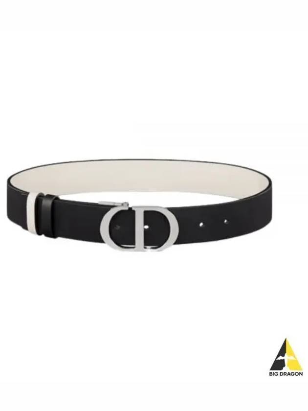 30 Montaigne Reversible Belt White Black - DIOR - BALAAN 2