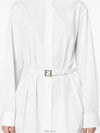 Cotton Poplin Midi Dress White - FENDI - BALAAN 4