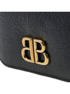 Embellished Logo Leather Card Wallet Black - BALENCIAGA - BALAAN 7