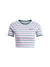 80s Rib Stripe Crop Baby Short Sleeve T-Shirt - ADIDAS - BALAAN 1