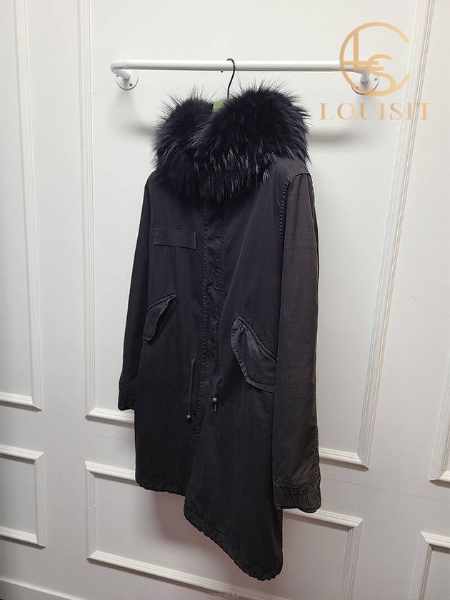 Used luxury goods Lewis It XS Mr and Mrs Spur black fur quilted field jacket - MR & MRS ITALY - BALAAN 3