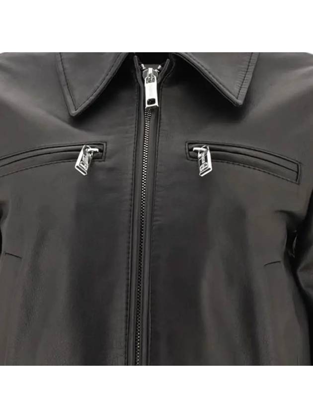 Bolsena Leather Jacket Black - MAX MARA - BALAAN 4