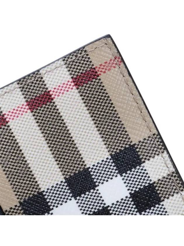 SANDON Vintage Check Card Wallet Beige - BURBERRY - BALAAN 7