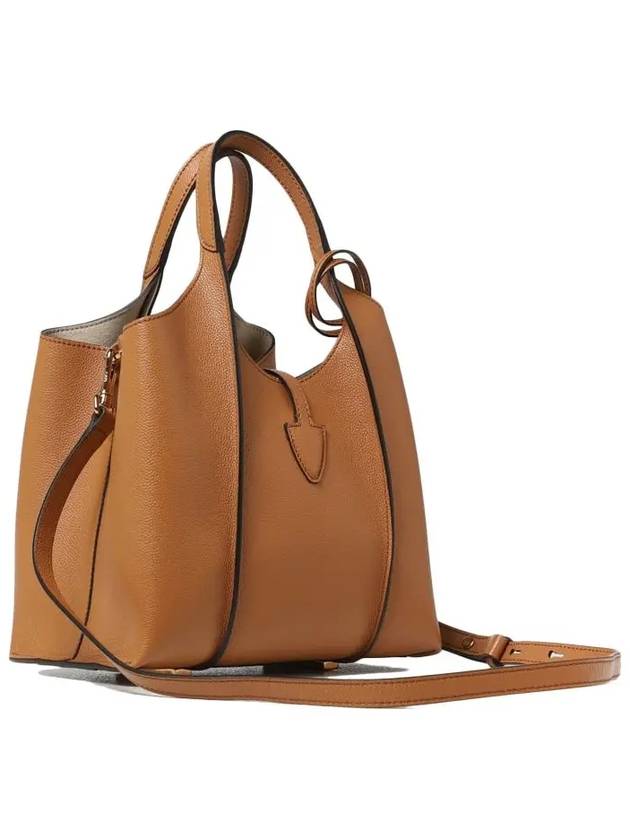 T Timeless Leather Shopping Mini Tote Bag Brown - TOD'S - BALAAN 4