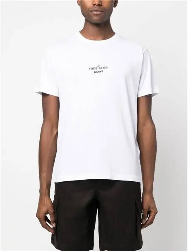 Archibio PVC Print Short Sleeve T-Shirt White - STONE ISLAND - BALAAN 4