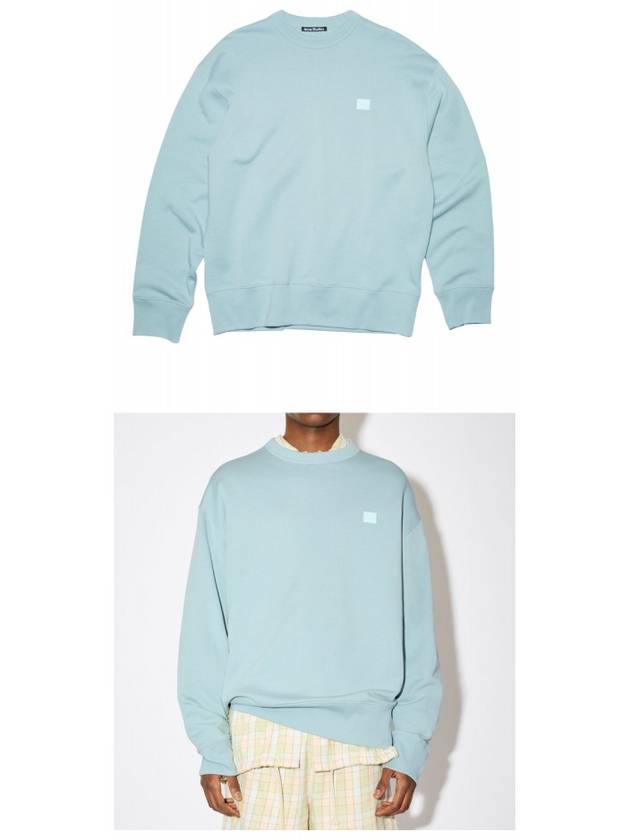 Face Patch Sweatshirt Ice Blue - ACNE STUDIOS - BALAAN 5