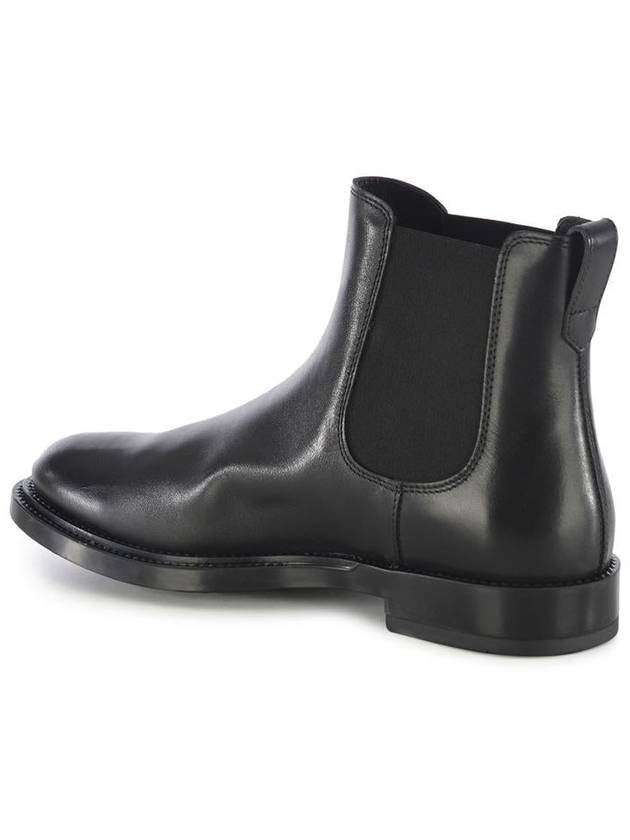 Round Toe Leather Chelsea Boots Black - TOD'S - BALAAN 5