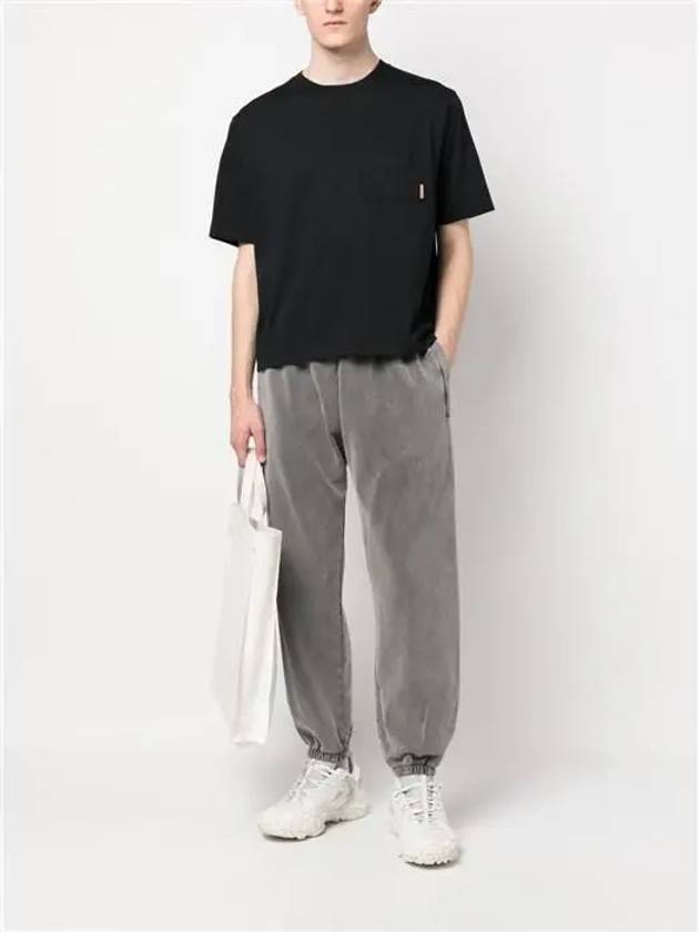 Pink Label Crew Neck Short Sleeve T-Shirt Black - ACNE STUDIOS - BALAAN 3