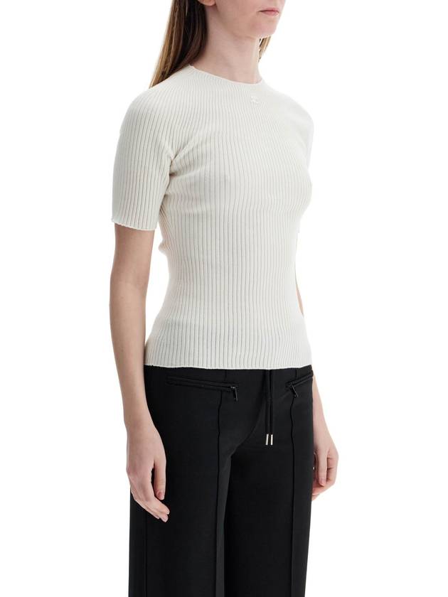 heritage white cotton and wool sweater - COURREGES - BALAAN 2