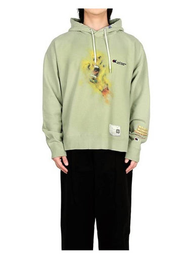 Yasuhiro Mihara Green Graphic Hooded Sweatshirt A10HD722 GREEN - MAISON MIHARA YASUHIRO - BALAAN 1