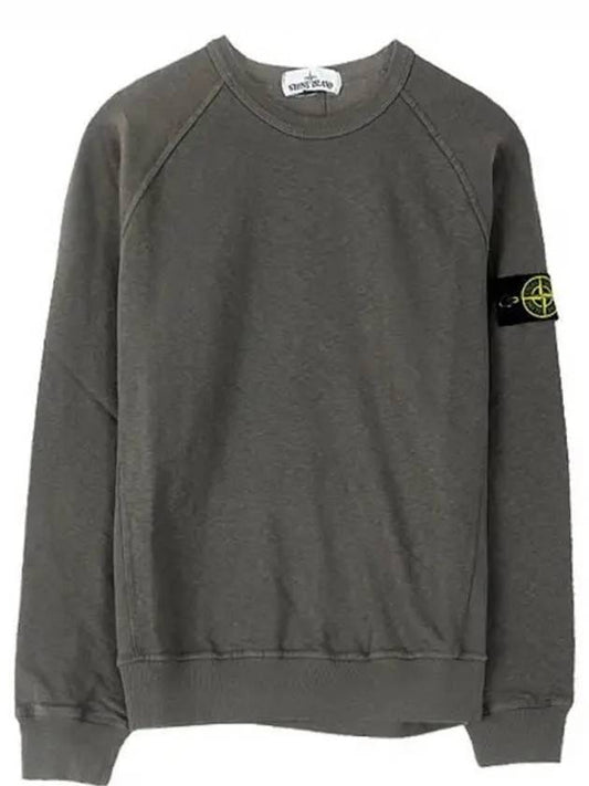 Logo Wappen Washed Raglan Sweatshirt Charcoal - STONE ISLAND - BALAAN 2