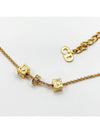 CD logo gold cube necklace 4VDIA33298 - DIOR - BALAAN 1