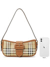 Buckle Strap Check Sling Shoulder Bag Beige - BURBERRY - BALAAN 11