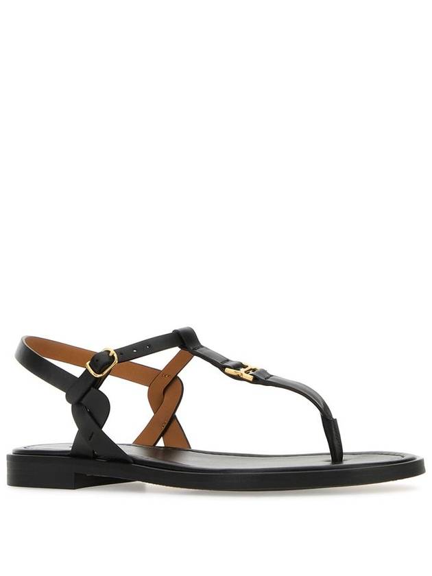 Marcie Leather Slides Sandals Black - CHLOE - BALAAN 3