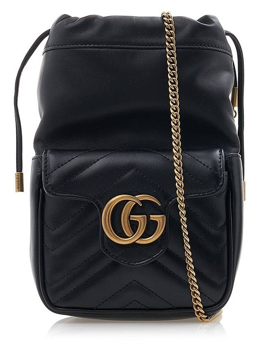 GG Marmont Mini Bag Black - GUCCI - BALAAN 2