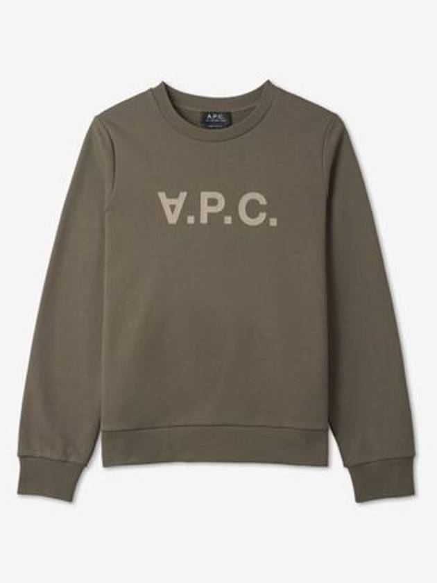 Women's VPC Logo Print Sweatshirt Green - A.P.C. - BALAAN 2