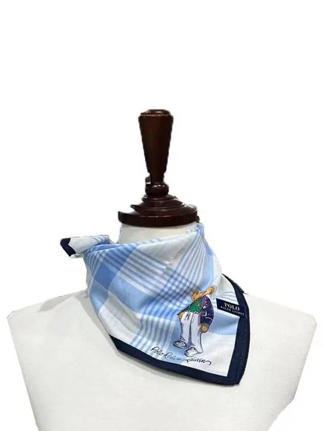 polo printing bear check pattern handkerchief blue 4 - RALPH LAUREN - BALAAN 3