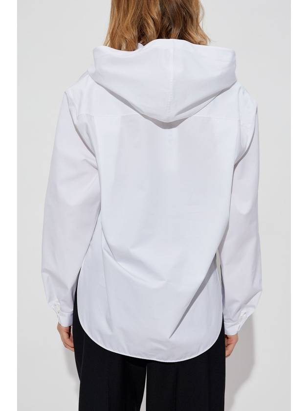 Alaïa Hooded Shirt, Women's, White - ALAIA - BALAAN 4