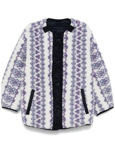 Memma Reversible Jacket Ecru Purple - ISABEL MARANT - BALAAN 1