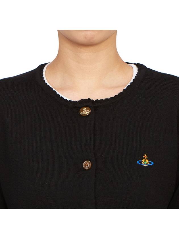 Bea Cropped Cardigan Black - VIVIENNE WESTWOOD - BALAAN 7