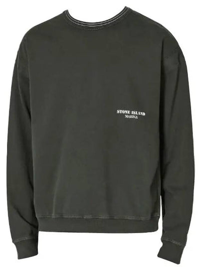 Marina Logo Sweatshirt Charcoal - STONE ISLAND - BALAAN 2