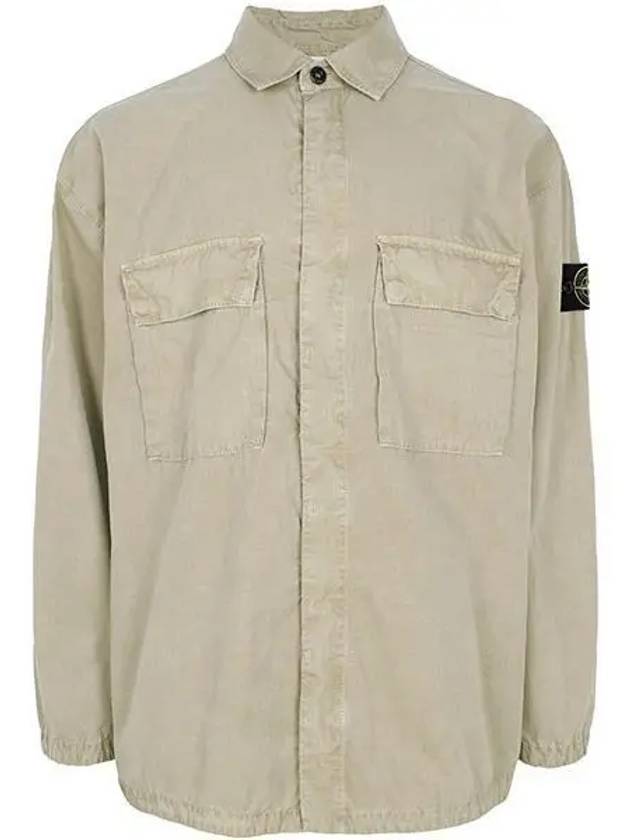 Old Treatment Over Long Sleeve Shirt Dove Grey - STONE ISLAND - BALAAN 2