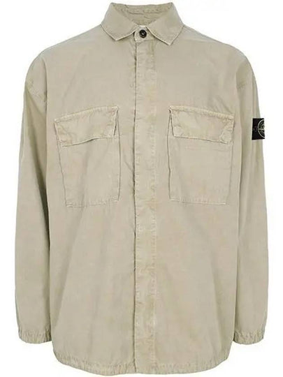 Old Treatment Over Long Sleeve Shirt Dove Grey - STONE ISLAND - BALAAN 2