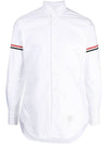 Armband Oxford Long Sleeve Shirt White - THOM BROWNE - BALAAN 3