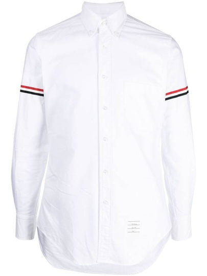 Armband Oxford Long Sleeve Shirt White - THOM BROWNE - BALAAN 2